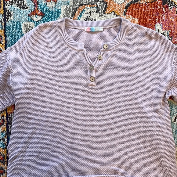 Free People Hailee Sweater Set, Aloha Lilac, Size Medium - Picture 2 of 5